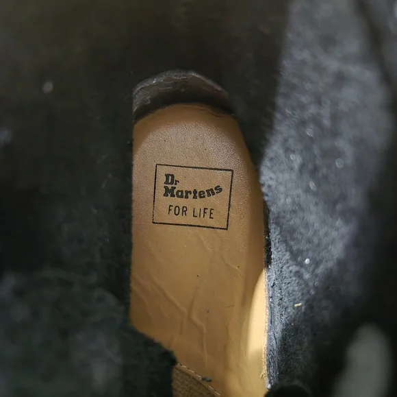 Dr. Martens Black Boots with Yellow Stitching - Picture 3 of 4